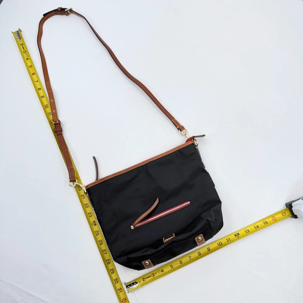 Dooney‎ & Bourke Wayfarer Small Hobo Crossbody Bag Nylon All Weather Black Purse